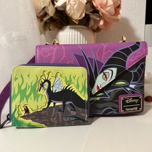 Loungefly Maleficent Crossbody and Wallet